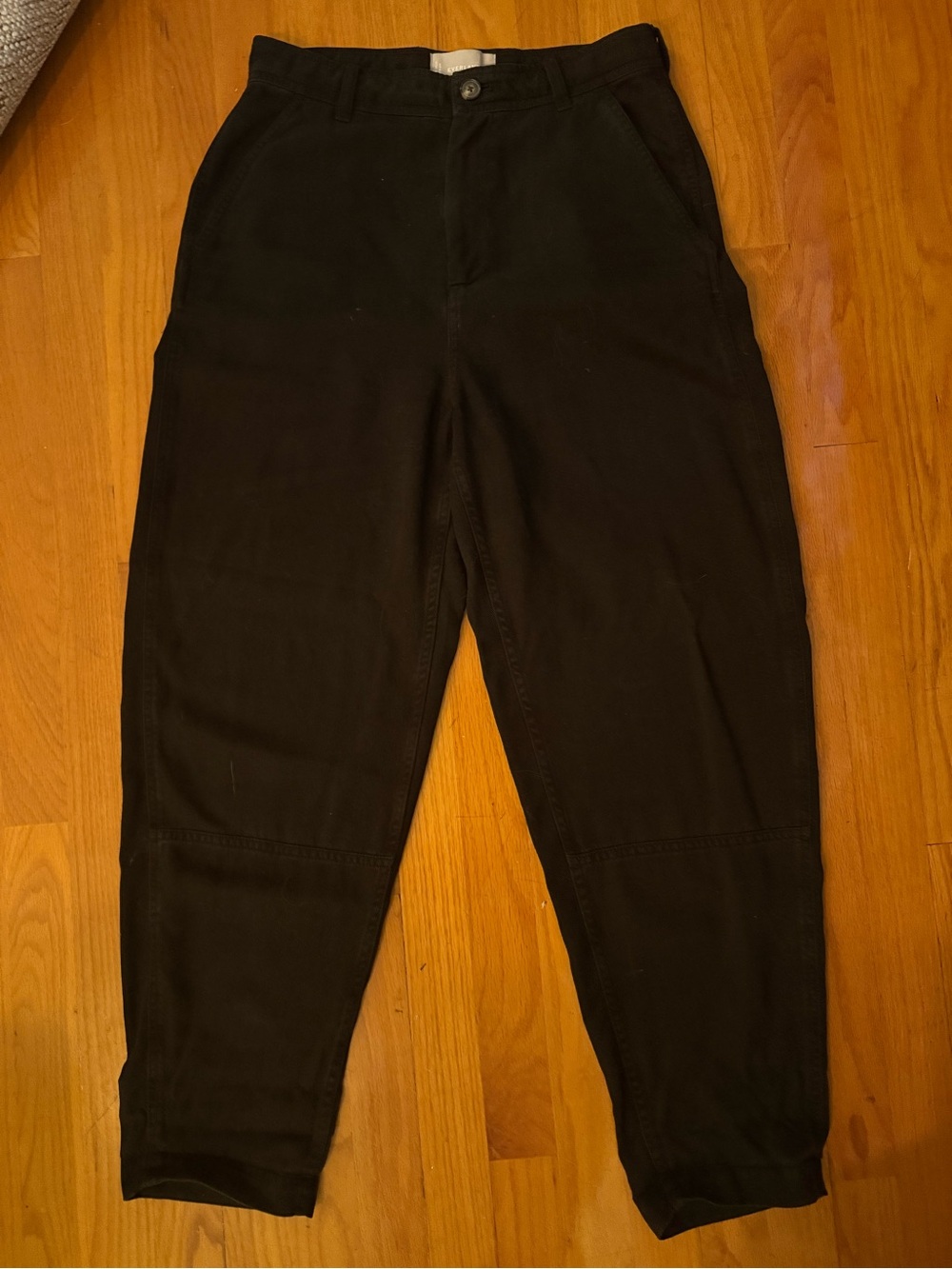 Everlane Black barrel leg Trousers